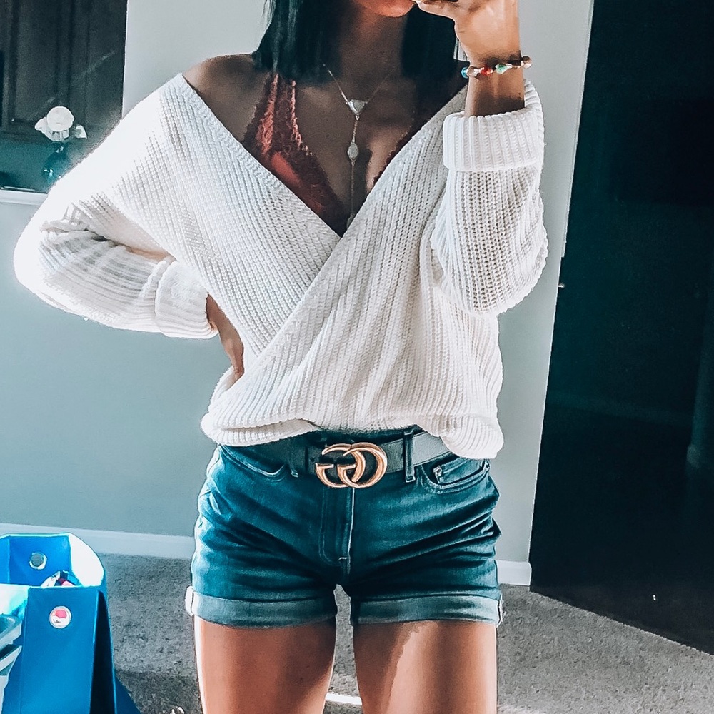 Off shoulder sweater